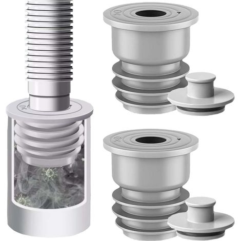 Lot de 2 raccords en silicone pour tuyau d'évacuation de machine à laver, diamètre 35-40 mm, joint d'étanchéité pour tuyau d'évacuation de douche, compatible avec les machines à laver de salle de bain (1/5)