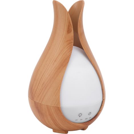 Humidificateur imitation bois 200 ml, 8 W, 24 V, arrêt automatique, diffuseur d'aromathérapie silencieux avec 7 LED de couleur, prise britannique 100-240 V. (1/5)