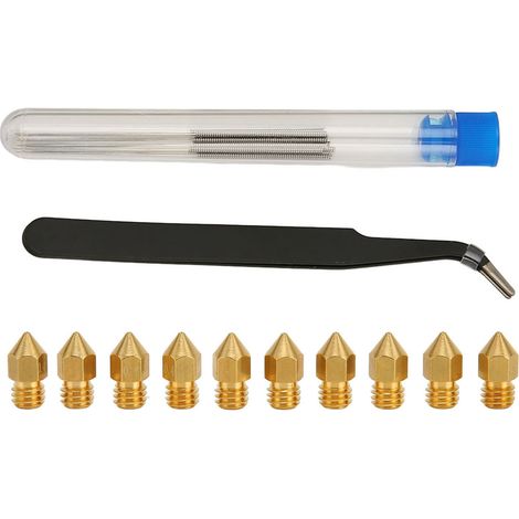 Kit de nettoyage pour imprimante 3D 20 pièces, buses M6 en laiton professionnelles avec aiguille de 70mm. (1/5)