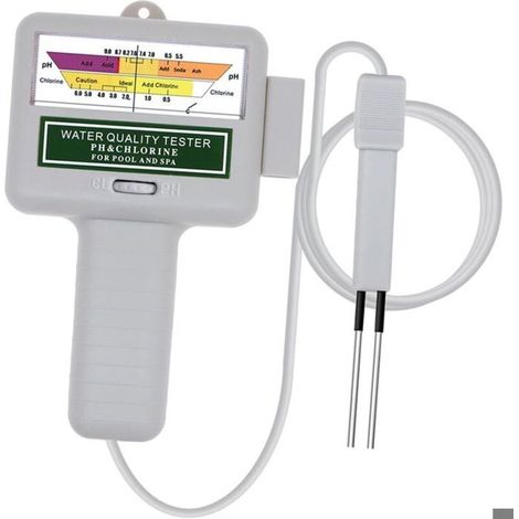 Testeur de qualité de l'eau, moniteur numérique portable, testeur de qualité de l'eau PH analysant le kit de test (blanc) (1/5)