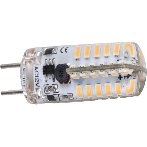 48-LED-Silikonlampe 3W 300LM GY6.35 BiPin-Lampe AC12V für Kronleuchter und Deckenlampen (Warmweiß 2700K3100K) (1/5)