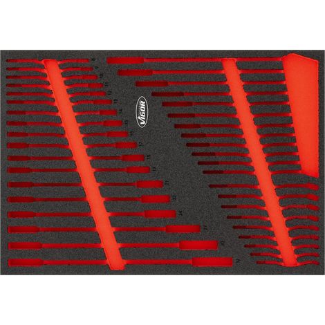 VIGOR Schraubenschlüssel-Einlage, leer, L, L x B x H: 563 mm x 393 mm x 35 mm, Art.Nr. V6807N-L (1/2)