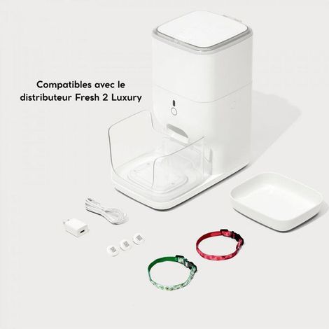 CATLINK Connected Cat Collars RFID con etiquetas UFO set de 2 para Fresh 2 Luxury (rojo/verde) (1/5)