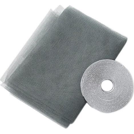 Moustiquaire de fenêtre 150 x 150 cm – Maille polyester anti-insectes – Grise, facile à installer – Offre une protection optimale (1/5)
