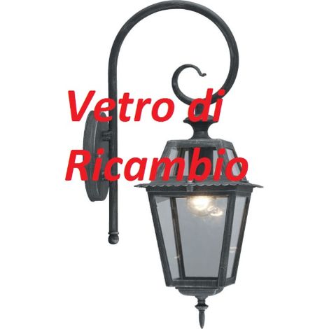 petite glissiA re en verre de rechange pour lanternes mod Milano