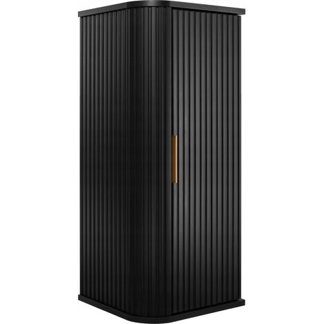 Rodan Badschrank 79 cm, Schwarz, 31,5 x 35 x 79 cm, modernes Design, platzsparend und funktional, feuchtraumgeeignet