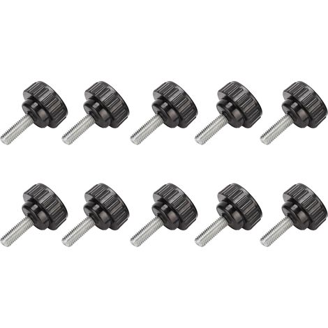 10 pièces Bouton de serrage, gabarit de boulon, poignée de tour, écrou à torsion, filetage droit, poignée de blocage M6x25x20 (1/5)