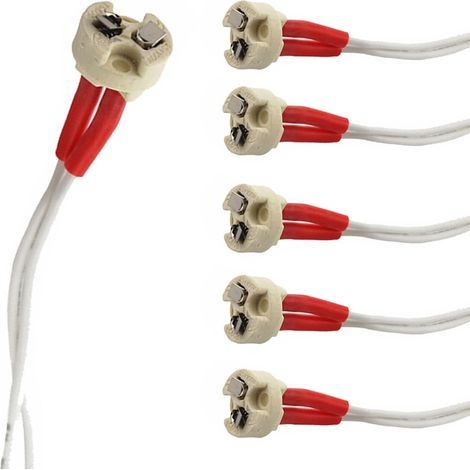 MR16 6er-Pack MR16 Lampenfassungen, 15 cm Anschlussadapter, MR16 GU5.3 Keramik-Innensockel für Kompaktleuchtstofflampen (CFL) und Halogenlampen (1/4)