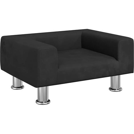 Cama para perros de terciopelo negra 50x40x26,5 cm vidaXL
