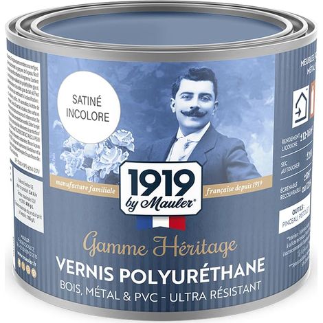 Vernis Polyuréthane Bois, Métal, PVC - Satin Incolore 0,5L (1/5)