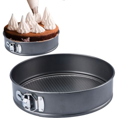 Runde Kuchenform mit Antihaftbeschichtung, ideal für 20 cm Durchmesser. (1/2)