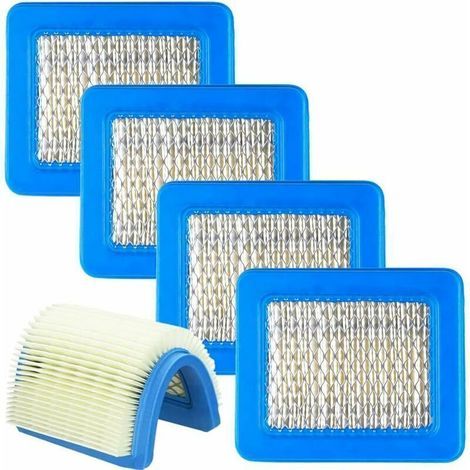 Filtre À Air Moteur, 5pcs Moteur Filtre Air, Tondeuse à Gazon Accessoires Filtre Air, Cartouche Filtre Air pour Tondeuse Poussée Remplacement Bleu Filtre Air Tracteur 13cm11cm - (1/4)