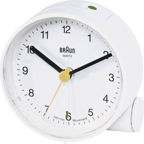 Braun BNC 001 réveil quartz blanc compact et silencieux (1/2)
