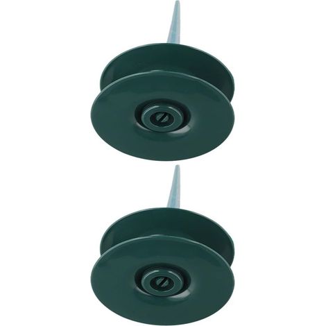 Set aus 2 robusten, glatten Gartenschlauchführungsrollen aus Kunstharz mit Zinkerd für Pflanzen, Schlauchschutz (1/5)