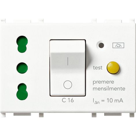 VIMAR - 14283 Steckdose 2P+T 16A P17/11 intb+MTDiff weiß
