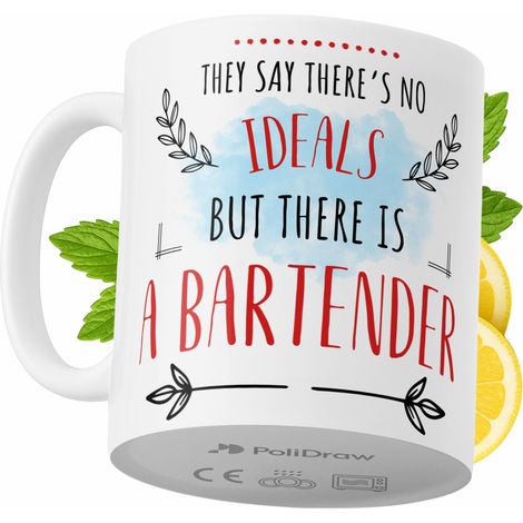 Lustige Kaffee- oder Teetasse mit witzigem Textdesign – ideal für Barkeeper, Geburtstage, Namenstage und Feiertage. Hochwertige Tasse für besondere Anlässe, ob zu Hause, im Büro oder bei der Arbeit. F (1/5)