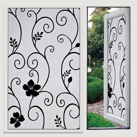 Anti-UV 45 x 200 cm, Anti-Peep Kleber für Glas Sichtschutz Fensterfolie für Glas Elektrostatische Folie Glasfolie Blickdicht Verglasung Dekorfolie