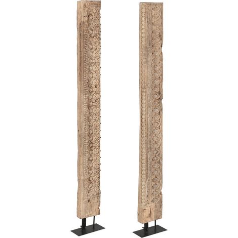 Escultura Madera Tallada 15X10X129 Pieza Unica (1/5)