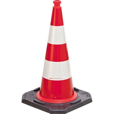 Leitkegel TL Höhe 500 mm BAST geprüft, 2 Streifen 33 x 33 cm (1/5)