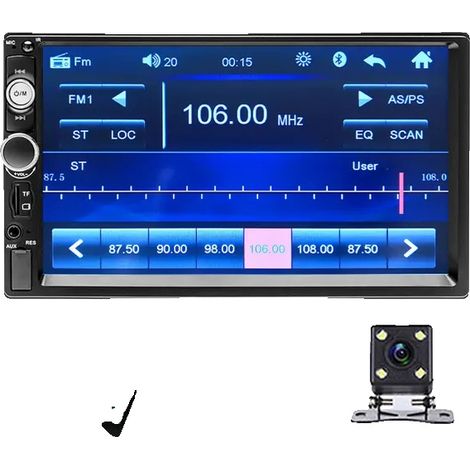Radio de voiture, connectivité Bluetooth, écran tactile de 7 pouces (1/2)
