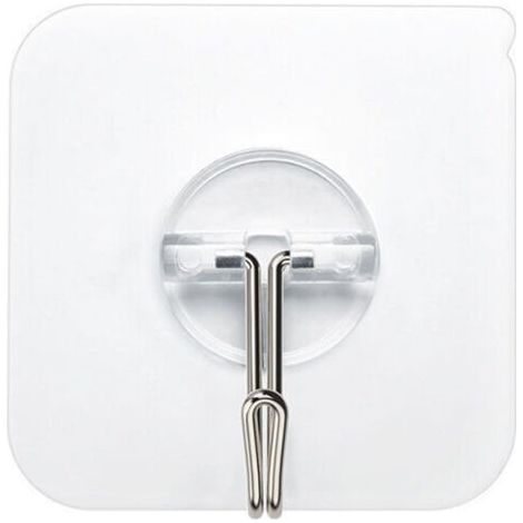6 Pièces Crochets Adhesifs Transparent Auto Adhesif 5 kg (max),Pour Accroche Salle de Bain,Cuisine,Plafond,Accrocher,Mural,Porte,Peignoirs,Porte Serviette (1/4)