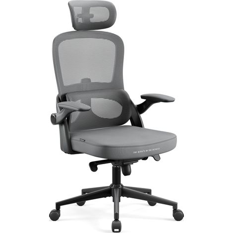 Diablo-chairs Diablo V-Light sedia da ufficio grigio nero