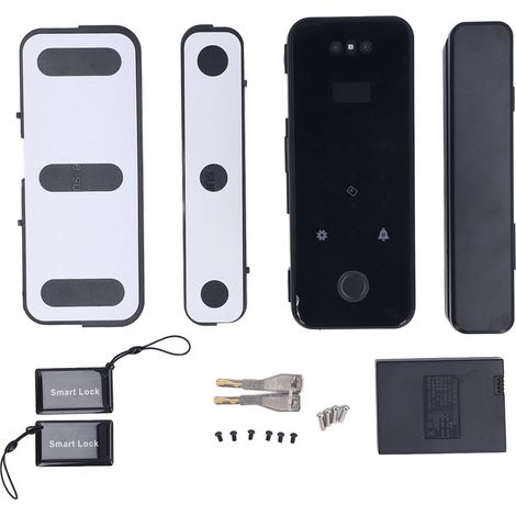 Serrure de porte à reconnaissance faciale, application, télécommande, entrée sans clé, empreinte digitale, intelligente, avec caméra, pour bureau, hôtel. (1/5)