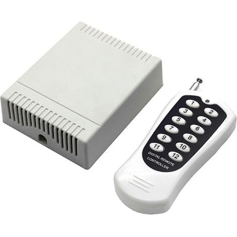 Universeller 433-MHz-Funkfernbedienungsschalter, 12 Kanäle, DC12V, RF-Relaisempfänger