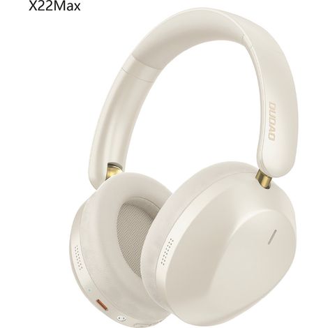 Cuffie wireless on-ear Bluetooth X22 Max con cancellazione attiva del rumore (ANC) - Beige (1/5)