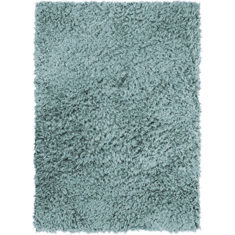 AUTHENTIK - Tapis tout doux fausse fourrure bleu clair 120x170 (1/4)
