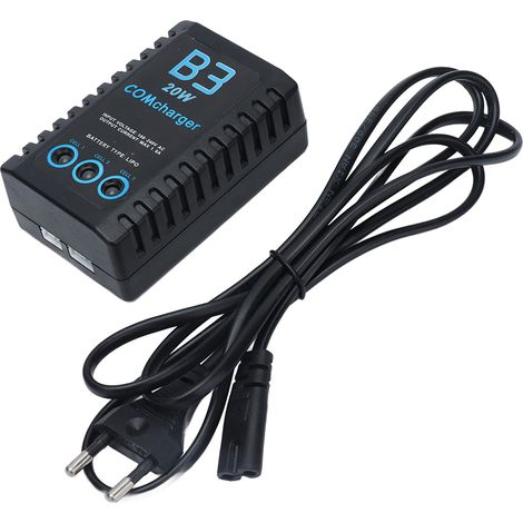 Chargeur équilibré B3EU pour batterie lithium polymère modèle avion 2-3S, 7.4V/11.1V, 20W, 1.6A, prise 100-240V (1/5)