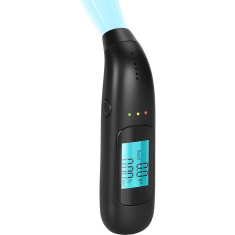 Etilometro elettronico, tester per alcol, con schermo LCD digitale, manuale incluso, senza boccagli, design compatto, test di soffiaggio, etilometro per uso personale e professionale (1/5)