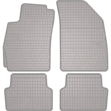 Alfombrillas de goma para coche: Chevrolet Aveo II T300 hatchback, sedán (2011-2016) - color gris a juego.