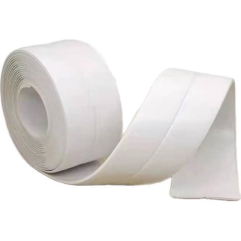 Selbstklebender Dichtungsstreifen, 5 m x 3,8 cm, wasserdichtes PVC-Dichtungsband für Badezimmer, Küche, WC, stark klebend, wasserdicht