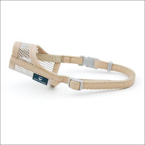 Muselière pour chien, muselière en nylon réglable pour chiens de petite, moyenne et grande taille, empêche les morsures, les mâchonnements et les léchages. (1/5)