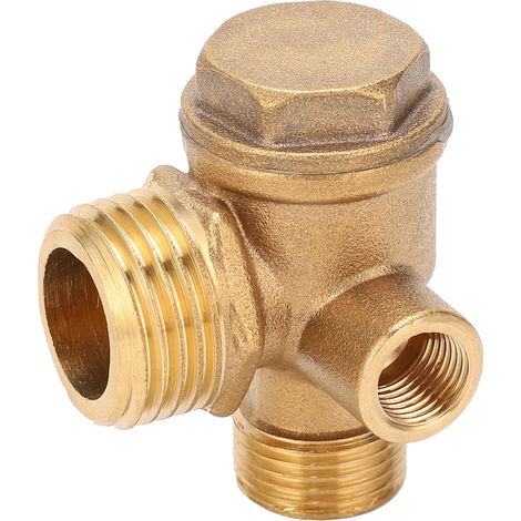 Clapet anti-retour pour compresseur d'air, filetage mâle, 3 ports, laiton 1/2x3/8x10, raccord de non-retour