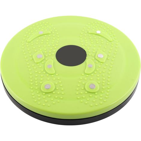 Disque de rotation pour la taille - Équipement de fitness magnétique pour massage amincissant à domicile ou au bureau (Vert) (1/5)