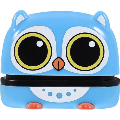 Tampon pour vêtements d'enfants, tampon hibou, tampon en tissu, tampon étiquette pour vêtements, tampon marqueur pour vêtements, petit tampon pour enfants-6.3X5.1CM-Blue