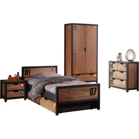 Combinaison de chambre d&039enfant Alex 1-bois de pin massif