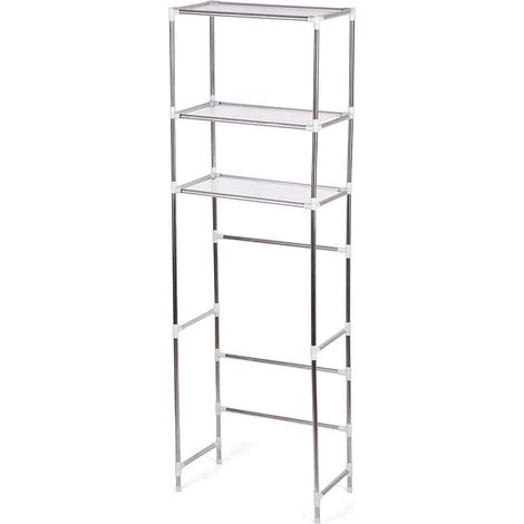 sur tagre de Rangement pour Toilettes, 2 Niveaux Au-Dessus du Support de Rangement pour Machine Laver, Unit de Rangement pour Salle de Bain Peu Encombrante, Facile Assembler(Over Toilet) (1/5)