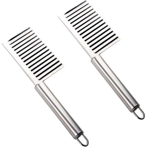 2 pièces Couteau Cuisine Outil de Coupe de Plis de Pomme de Terre Légumes, pour Pommes de Terre, Légume, Carottes, Concombres, Savon Fait Main (1/4)