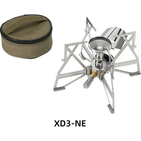 Réchaud à gaz pliable XD3-NE pour le camping, résistant au vent et sans électrodes, idéal pour l'alpinisme et la randonnée. (1/2)