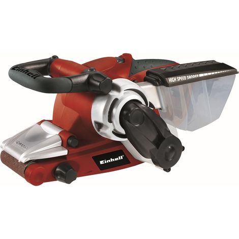 Einhell TE-BS 8540 E Levigatrice a nastro (tensione 230 V, potenza 850 W, velocità nastro 300 - 400 m/min, platorello 75x140 mm, apertura frontale, incl. 1 nastro abrasivo 75x533 mm)
