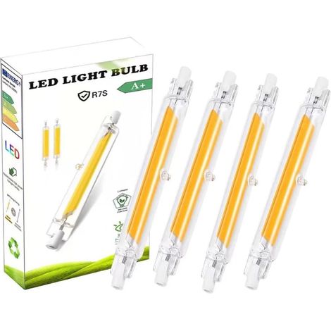 R7S LED Bulbs 78mm Dimmable, 10W R7S LED Equivalent to 100W Halogen Bulb, Cool White 6000K 1000LM, Flicker-Free, 360° Beam Angle, Pack of 4 (1/5)