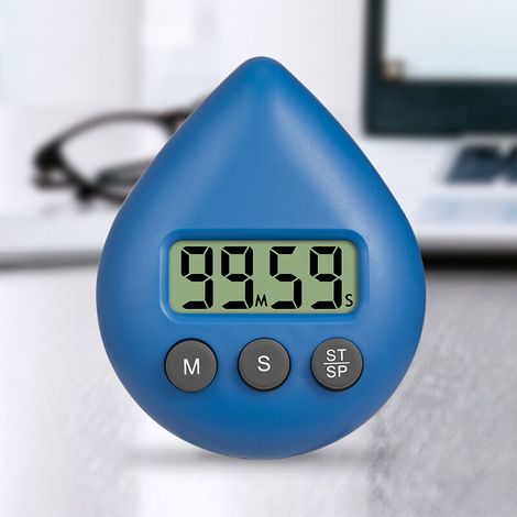 Wasserdichter Timer für die Dusche, Digitaluhr, Duschuhr, Timer für Bad und Küche, Countdown-Timer mit Saugnapf-Aufhängeöse, Zeitmanagement-Tool - Crezuo