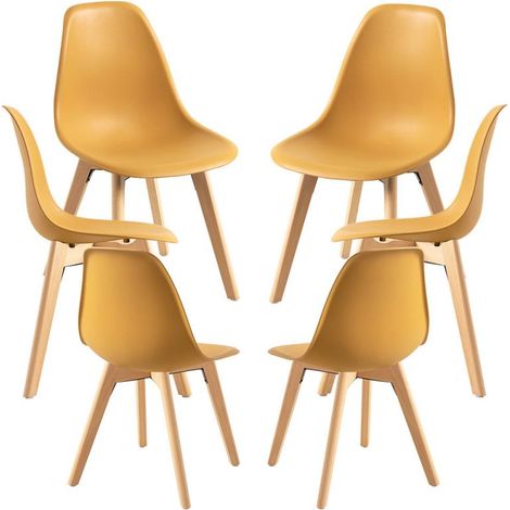 Packs Sillas Comedor - Pack 6 Sillas Kelen - Mostaza (1/5)