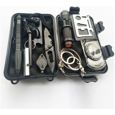 Multifunktionales Survival-Kit – Leichtes Notfallset mit wichtigen Werkzeugen für Outdoor-Notsituationen (1/4)