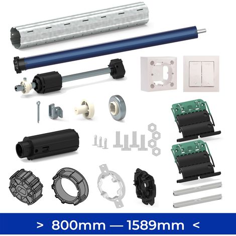 Kit axe moteur volet roulant 800 --- 1589 mm Moteur Filaire