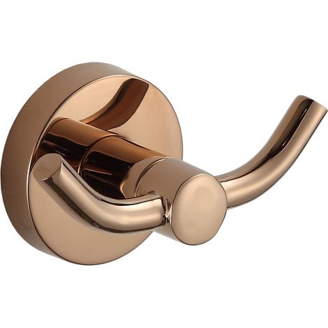 Mexen Remo doppio gancio per asciugamano, oro rosa - 70507352-60 (1/2)