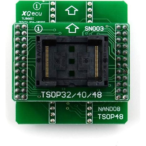 Tsop48 Nand08 Adaptador para Programador Xgecu Minipro TL866II (1/5)